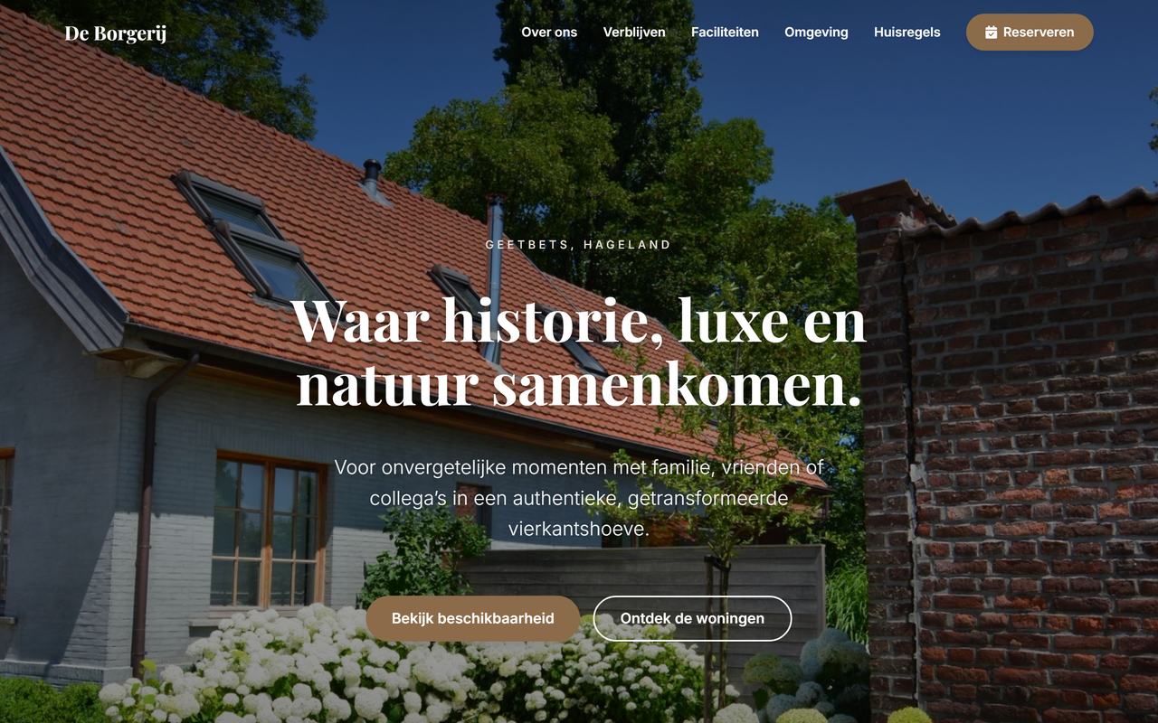 Website van De Borgerij
